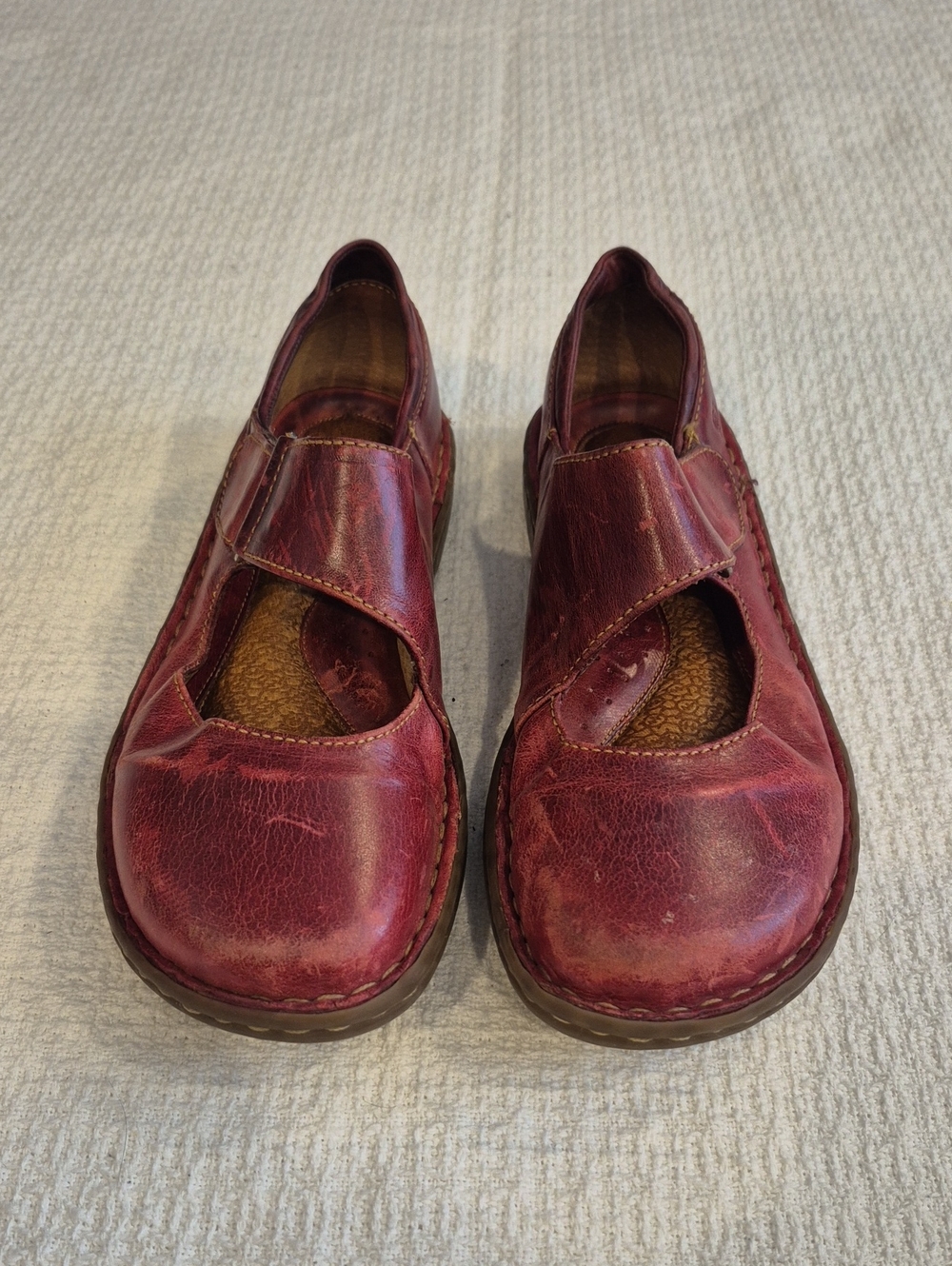 Born Burgundy Mary Jane Shoes Size 8.5 - Picture 2 of 10